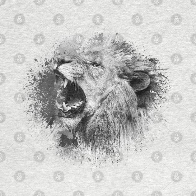 Angry Lion Head by anbartshirts